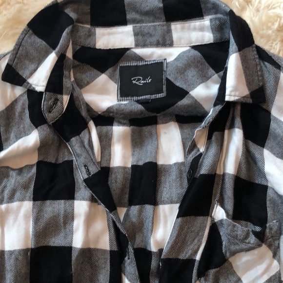 Rails black and white plaid flannel - Picture 2 of 3